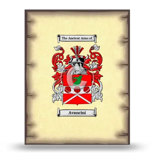 Avancini Coat of Arms Print