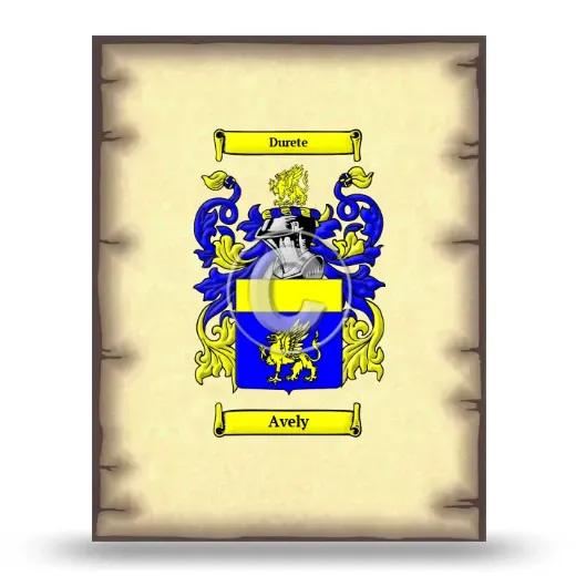 Avely Coat of Arms Print
