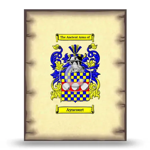 Ayncourt Coat of Arms Print