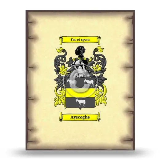 Ayscoghe Coat of Arms Print