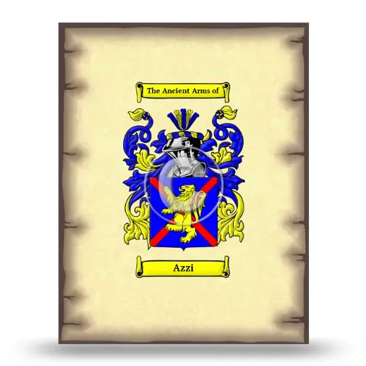 Azzi Coat of Arms Print