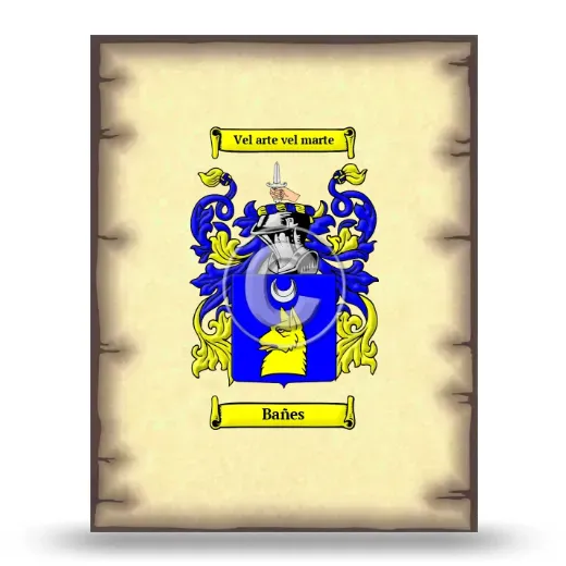Bañes Coat of Arms Print
