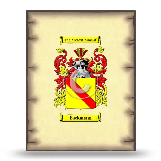 Backmann Coat of Arms Print
