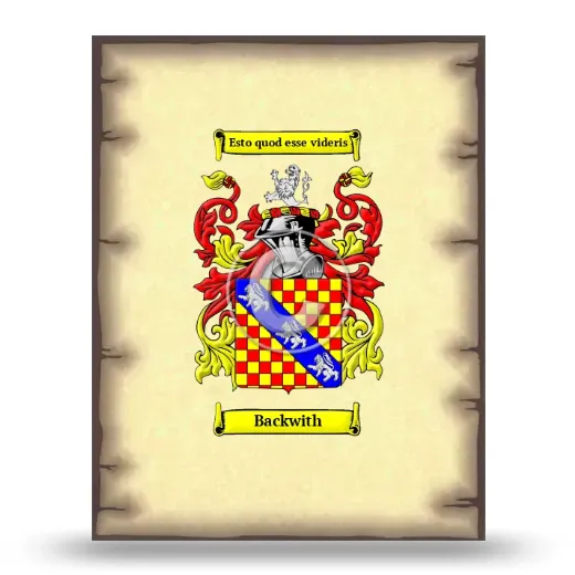 Backwith Coat of Arms Print