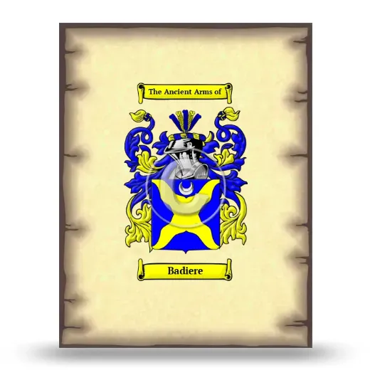 Badiere Coat of Arms Print