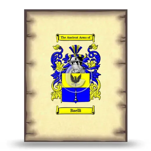 Baelli Coat of Arms Print