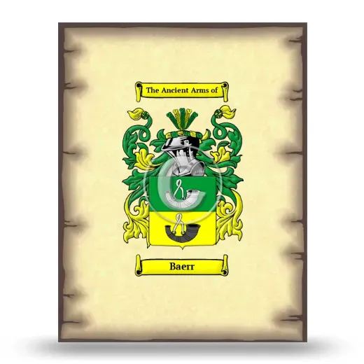 Baerr Coat of Arms Print
