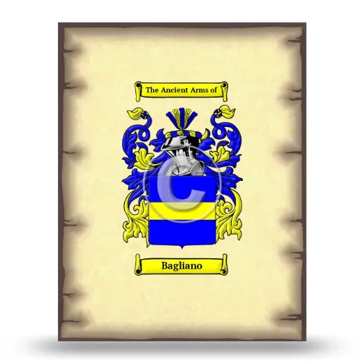 Bagliano Coat of Arms Print