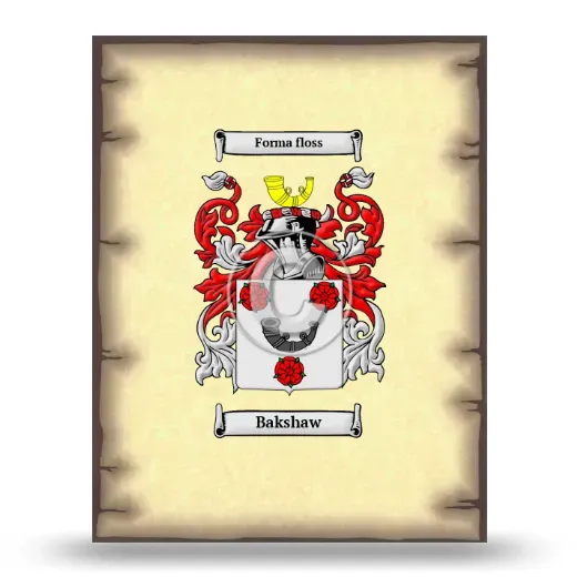 Bakshaw Coat of Arms Print