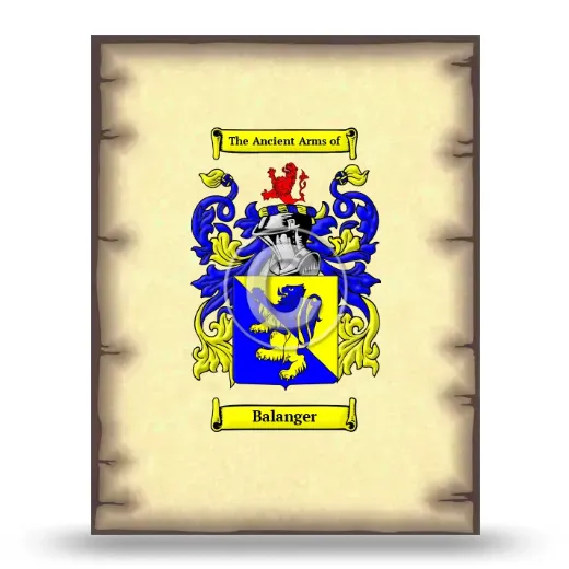 Balanger Coat of Arms Print