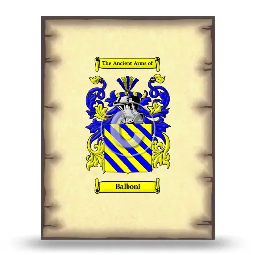 Balboni Coat of Arms Print