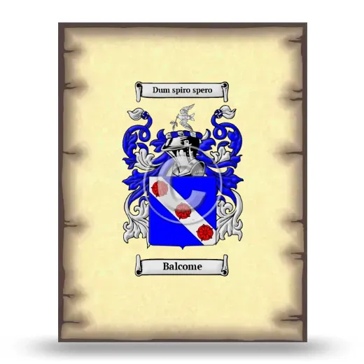 Balcome Coat of Arms Print
