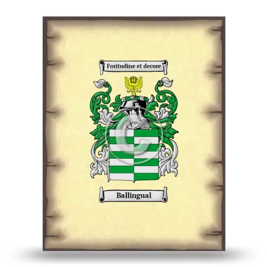 Ballingual Coat of Arms Print