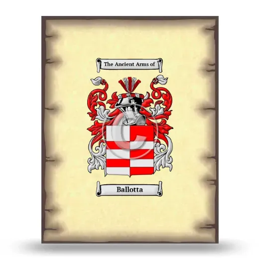 Ballotta Coat of Arms Print