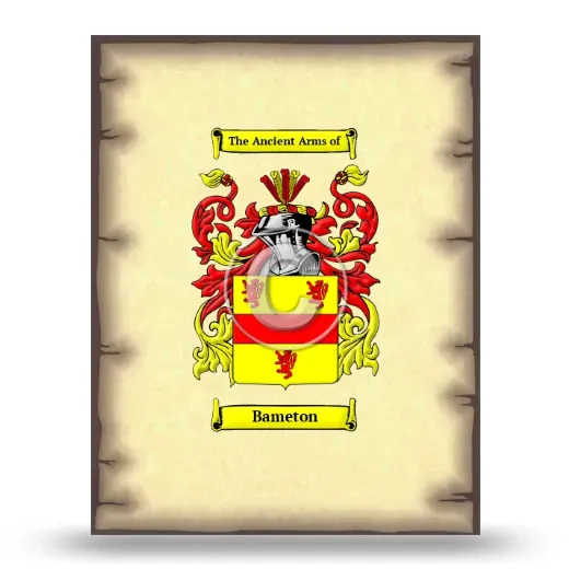 Bameton Coat of Arms Print