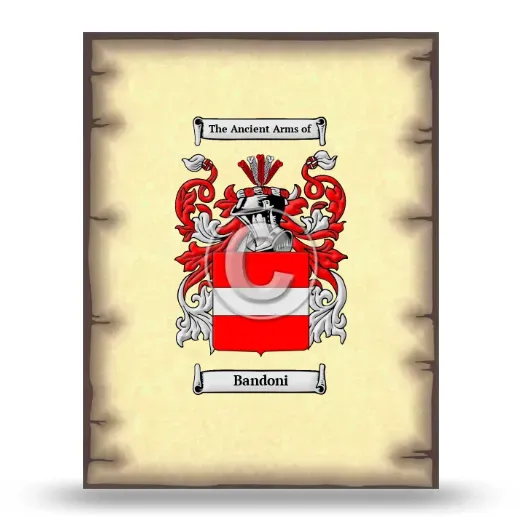 Bandoni Coat of Arms Print