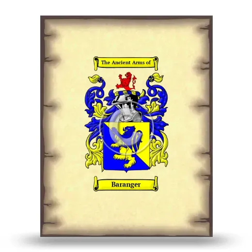 Baranger Coat of Arms Print