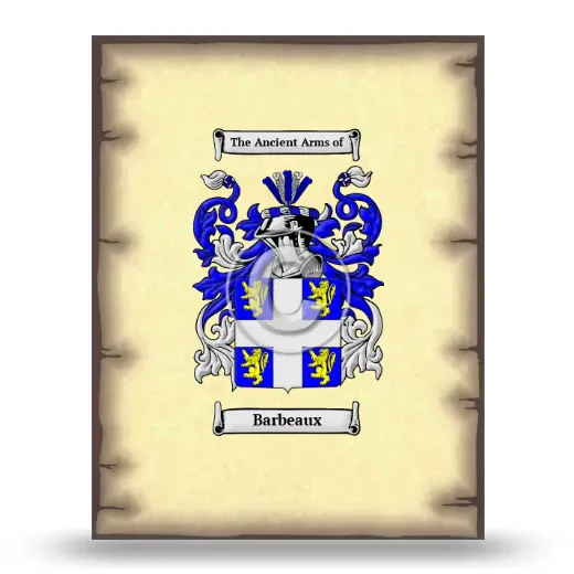 Barbeaux Coat of Arms Print