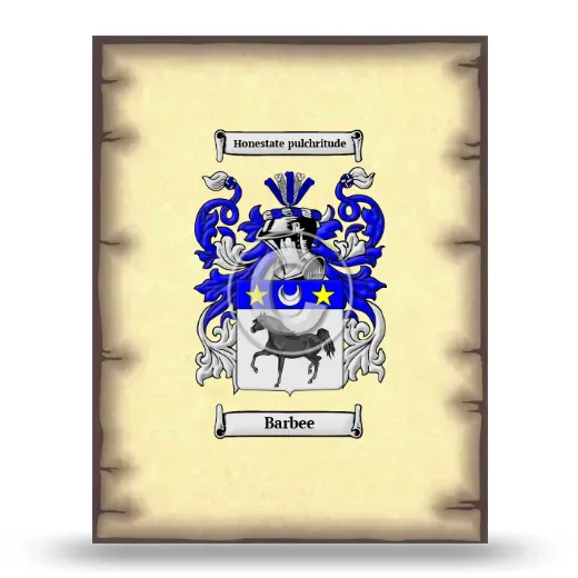 Barbee Coat of Arms Print