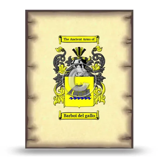 Barboi del gallo Coat of Arms Print