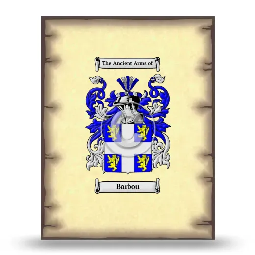 Barbou Coat of Arms Print
