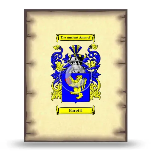 Baretti Coat of Arms Print