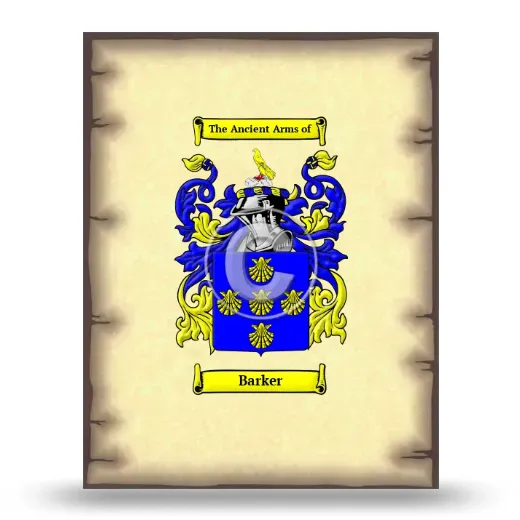 Barker Coat of Arms Print