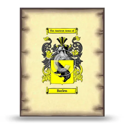 Barlen Coat of Arms Print