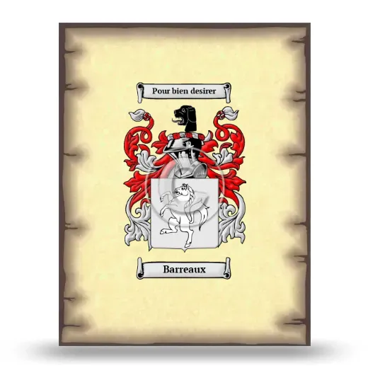 Barreaux Coat of Arms Print