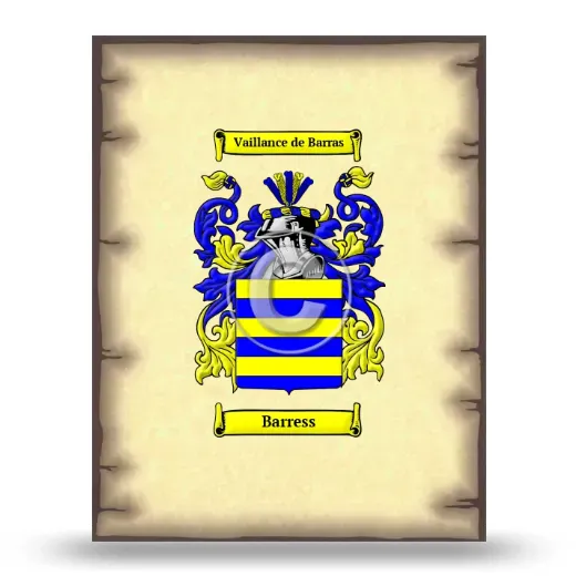 Barress Coat of Arms Print