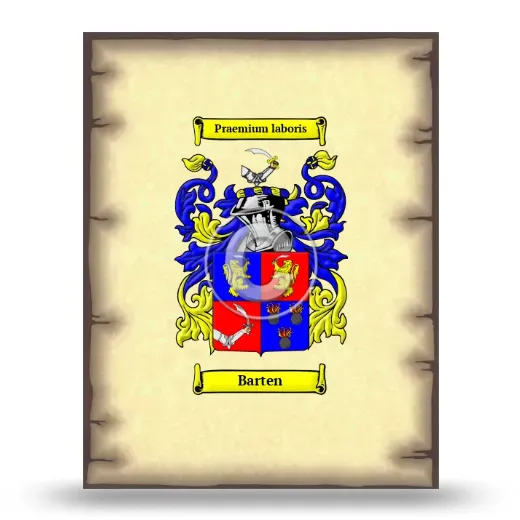 Barten Coat of Arms Print