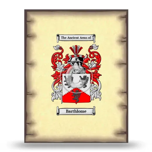 Barthlome Coat of Arms Print