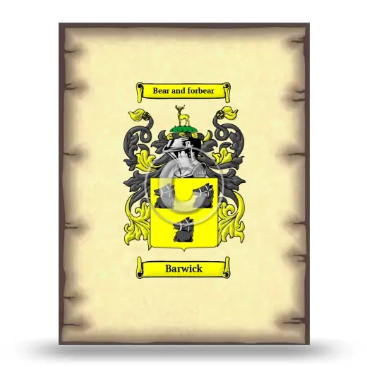 Barwick Coat of Arms Print