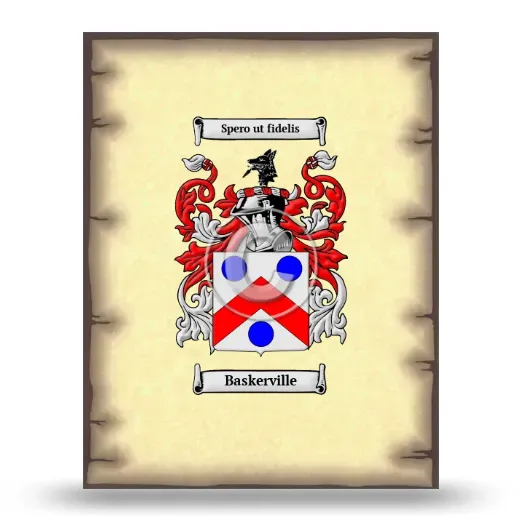 Baskerville Coat of Arms Print