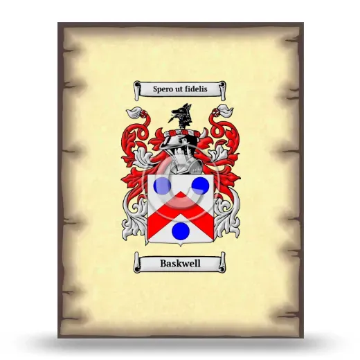 Baskwell Coat of Arms Print