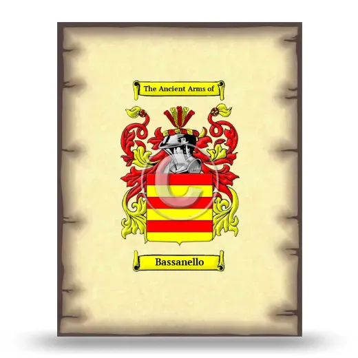 Bassanello Coat of Arms Print