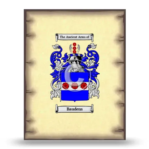 Baudens Coat of Arms Print