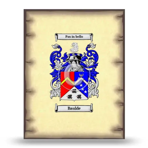 Baulde Coat of Arms Print