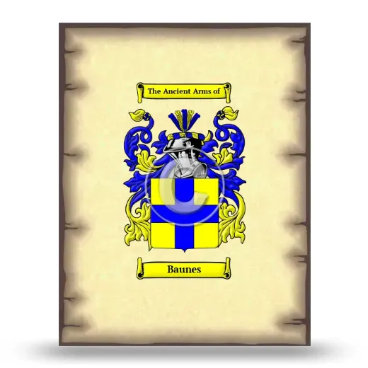 Baunes Coat of Arms Print