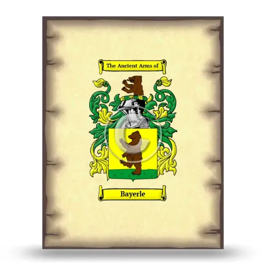 Bayerle Coat of Arms Print