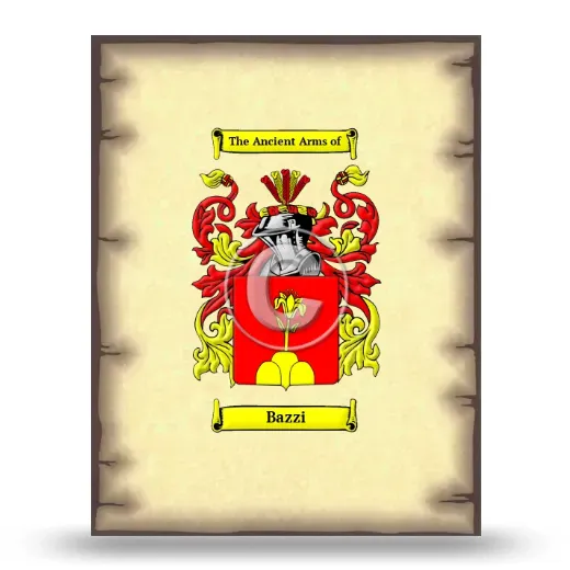 Bazzi Coat of Arms Print