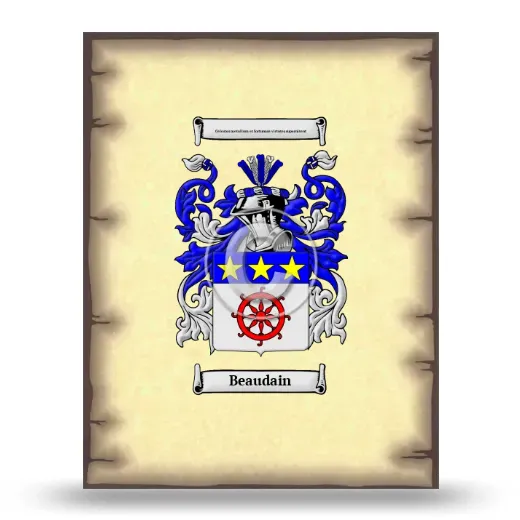 Beaudain Coat of Arms Print