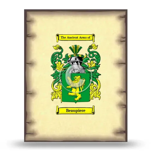 Beaupiere Coat of Arms Print