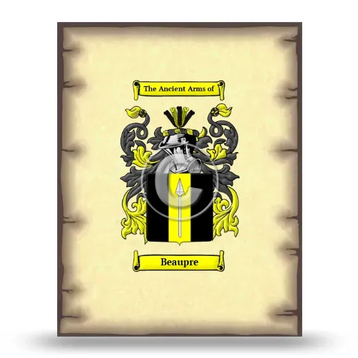 Beaupre Coat of Arms Print