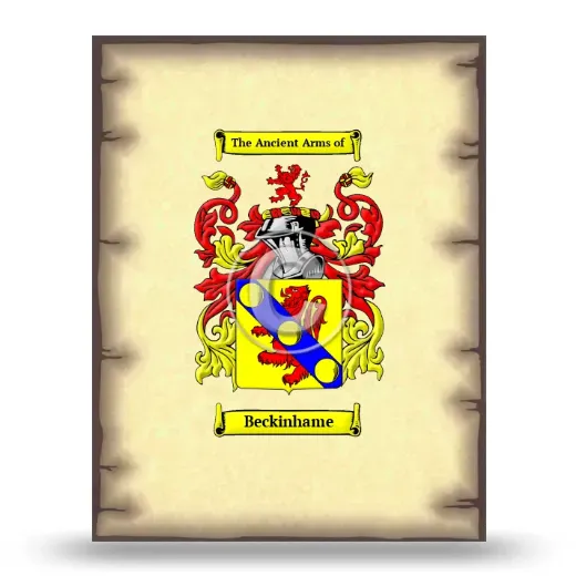 Beckinhame Coat of Arms Print