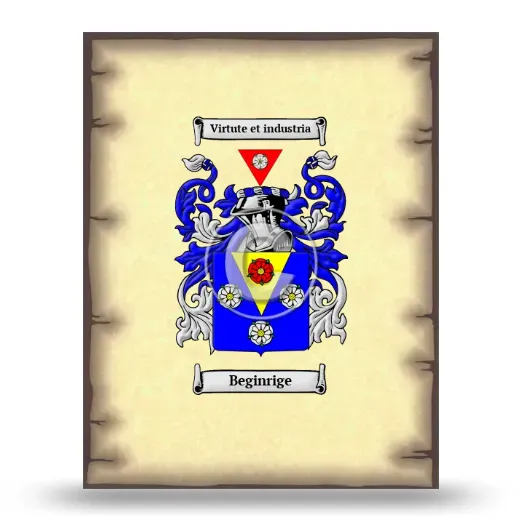 Beginrige Coat of Arms Print