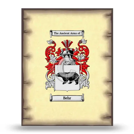 Behr Coat of Arms Print