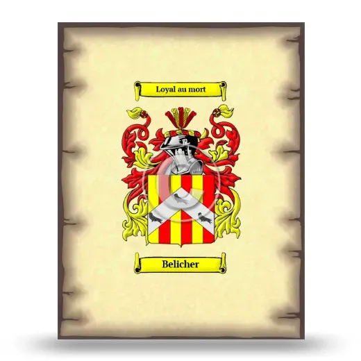 Belicher Coat of Arms Print