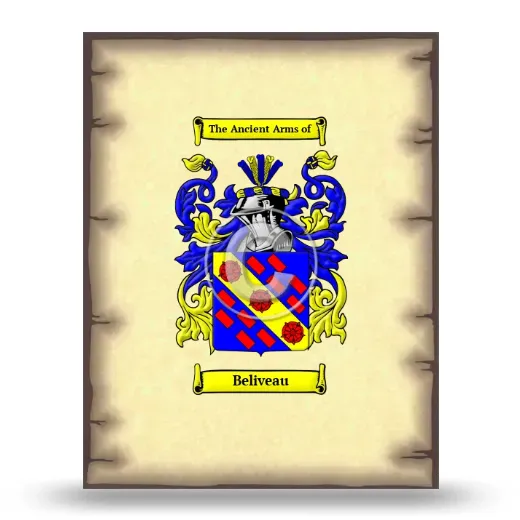 Beliveau Coat of Arms Print