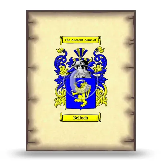 Belloch Coat of Arms Print